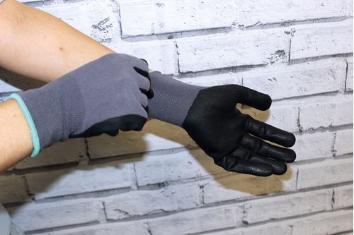 Horseware Coated Smooth Grip Work Gloves 2 Pack - Grey/Black