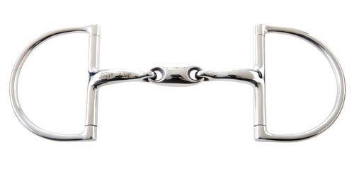 JP Korsteel Stainless Steel Oval Link Hunter Dee Ring Snaffle Bit