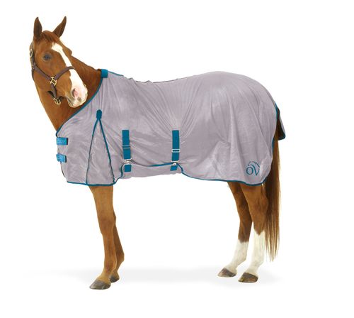 Ovation Super Fly Sheet w/Belly Cover - Grey/Teal