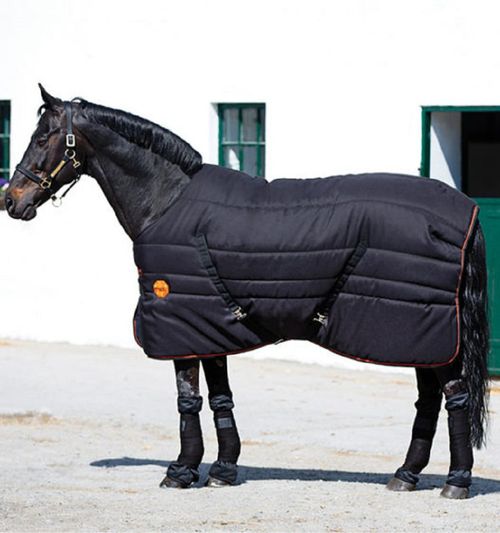 Rambo Ionic Stable Blanket 200g - Black/Black/Orange