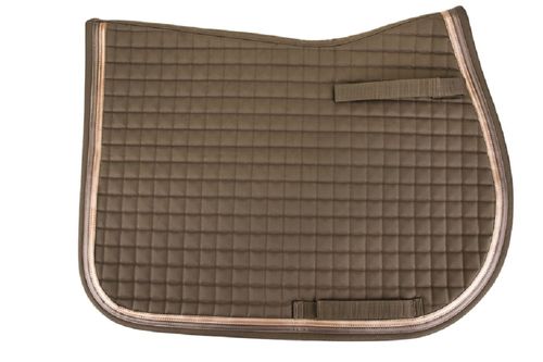 Equine Couture Matte Pony All Purpose Pad - Iron/Metallic Brown/Gold
