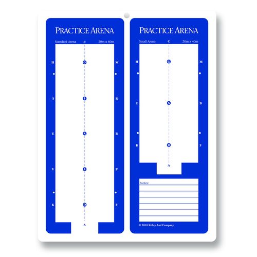 Kelley and Company Dry Erase Practice Dressage Arena Board - Blue
