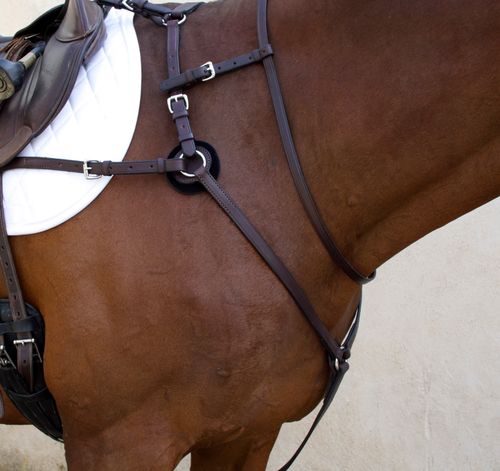 Nunn Finer Breastplate Attachment with Neck Strap - Black/Brass