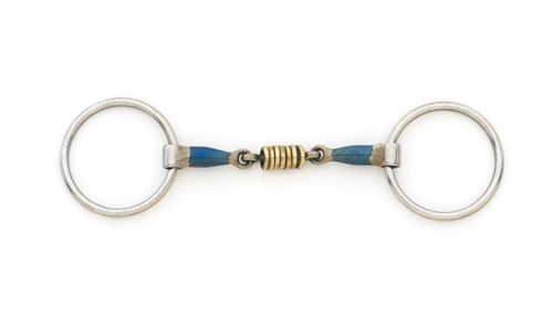 Centaur Double Jointed Disk Loose Ring Gag - Blue Steel