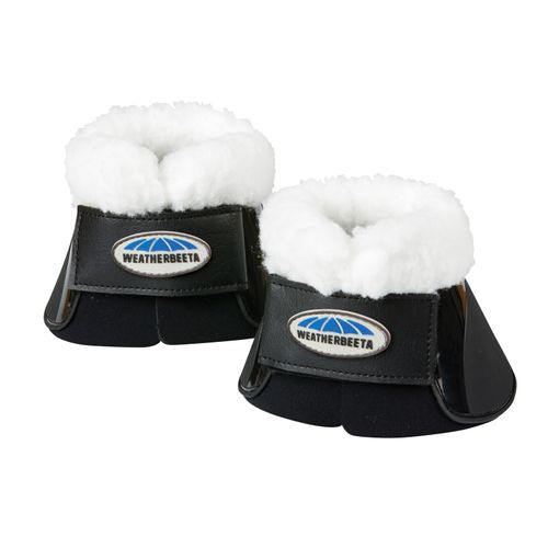 Weatherbeeta Fleece Trim Impact Bell Boots - Black