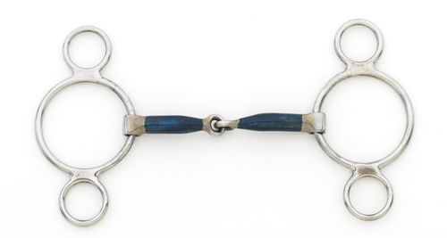 Centaur Jointed 2-Ring Gag - Blue Steel