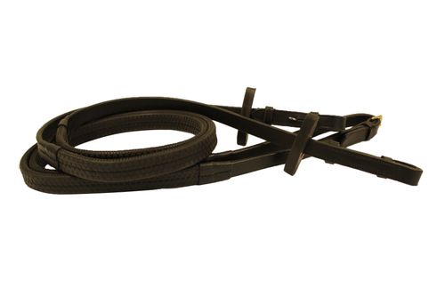 Rambo Micklem Rubber Reins - Black