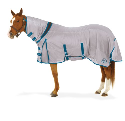 Ovation Super Fly Sheet w/Attached Neck and Belly Cover - Grey/Teal