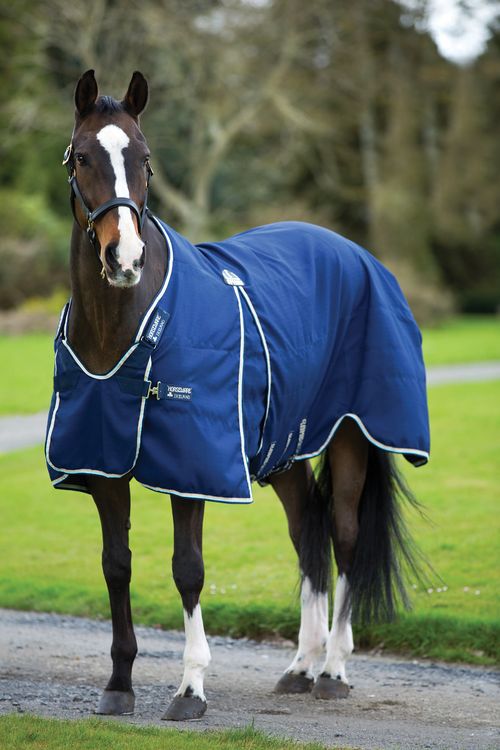 Rambo Optimo Stable Sheet - Navy/Beige/Blue/Navy