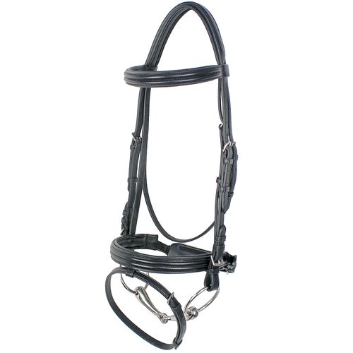 Nunn Finer Gifted Flash Dressage Bridle - Black