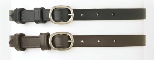 Camelot Round Buckle Spur Straps - Brown
