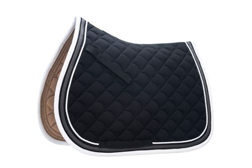 Roma Crescent All Purpose Saddle Pad - Black/Grey/White