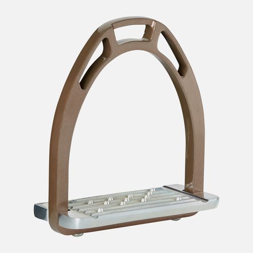 B Vertigo Aluminium Stirrups - Silver/Brown