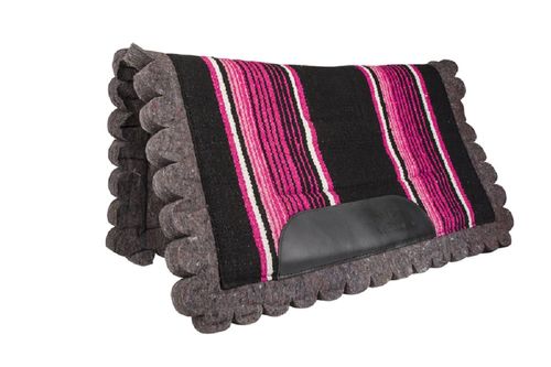 TuffRider Cheyenne Acrylic Felt Western Saddle Pad - Pink