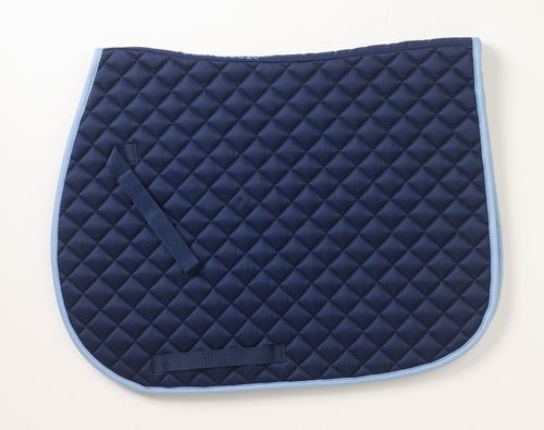 Centaur Imperial Quilted Close Contact Saddle Pad - Navy/Lt Blue