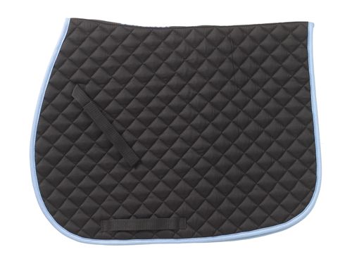 Centaur Imperial Quilted Close Contact Saddle Pad - Black/Lt Blue