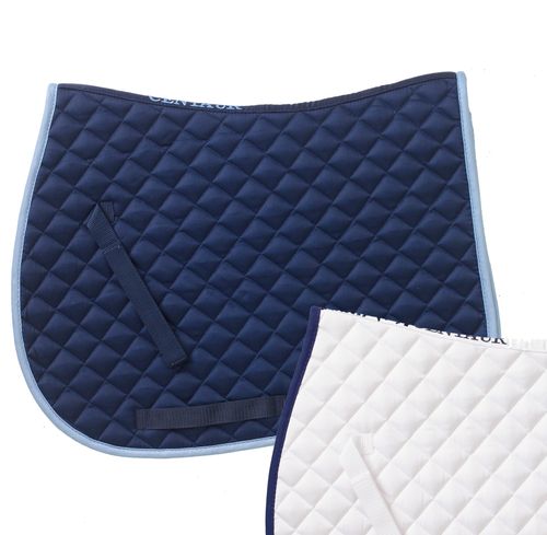 Centaur Imperial Quilted Pony Pad - Navy/Lt Blue