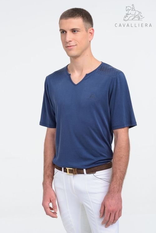 Cavalliera Men's Style Short Sleeve Tee Shirt - Pigeon Blue