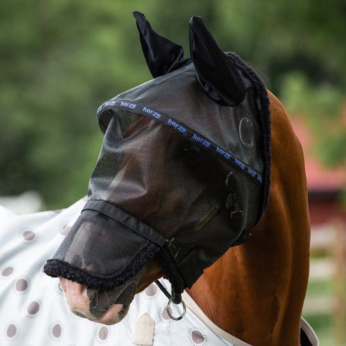 Horze Wire-Framed Fly Mask with Gap - Black
