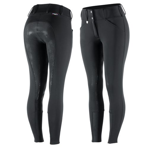 Horze Women's Grand Prix Thermal Softshell Full Seat Breeches - Black