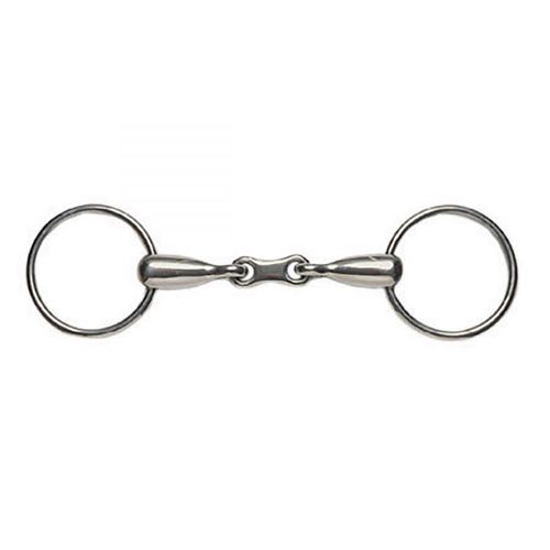 Korsteel Stainless Steel Thick Mouth French Link Loose Ring Snaffle Bit