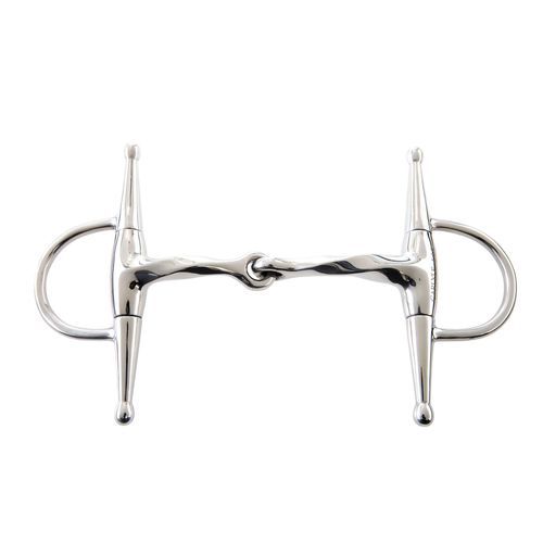JP Korsteel Stainless Steel Jointed Slow Twist Full Cheek Snaffle Bit