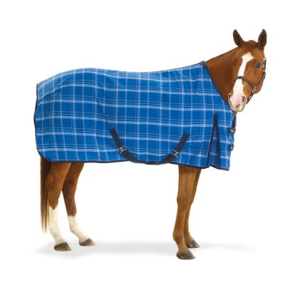 Equi-Essentials EZ-Care Plaid Stable Sheet - Blue Plaid