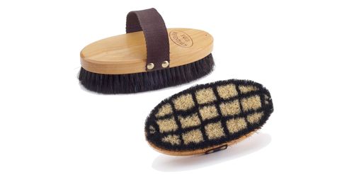 Equi-Essentials Wood Back Pig Bristle Body Brush - Natural