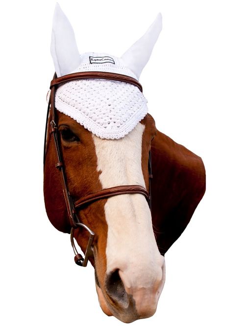 Equine Couture Fly Bonnet - White