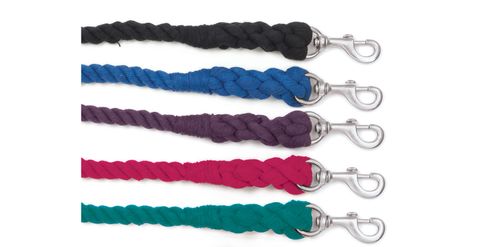 Equi-Essentials 3-Ply Cotton Lead w/Chrome Plated Snap - Black