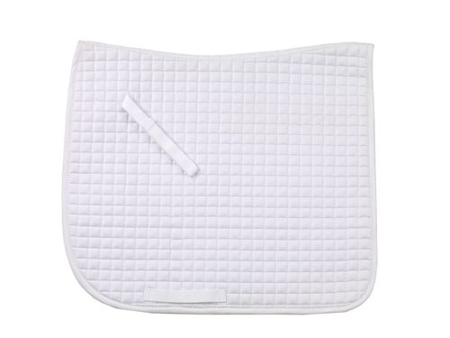 Ovation Pro Square Quilted Dressage Pad - White/White