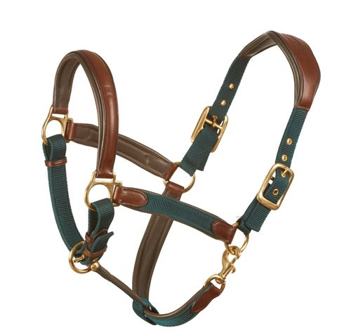 Ovation Luxor Cushion-Flex Halter - Brown/Green