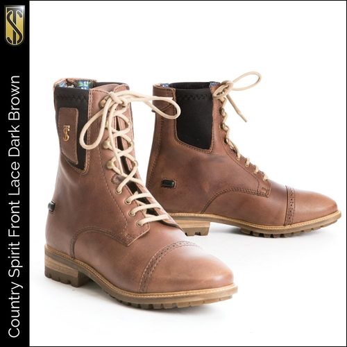 Tredstep Spirit Lace Short Country Boot - Dark Brown
