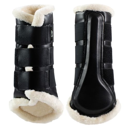 Horze Wilton Fleece Lined Brushing Boots - Black