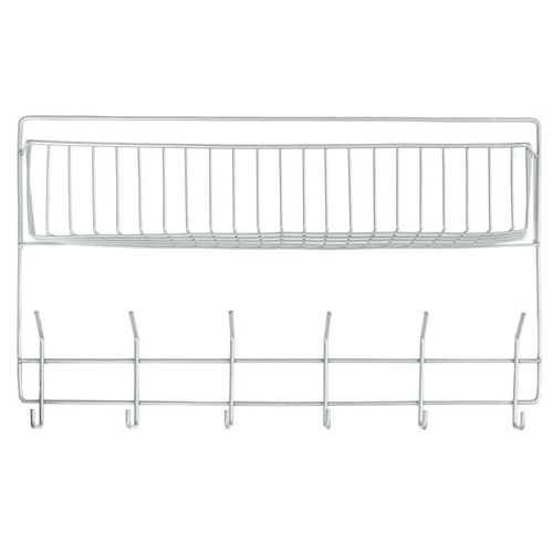 Horze Basket with Hooks - Silver