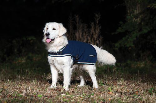 Rambo Waterproof Fleece Dog Rug - Navy/Beige/Blue/Navy