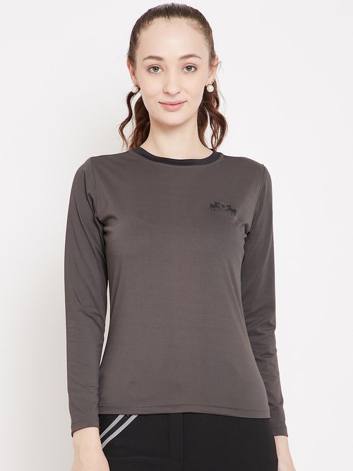 Equine Couture Women's Equilibrium Long Sleeve Shirt - Charcoal