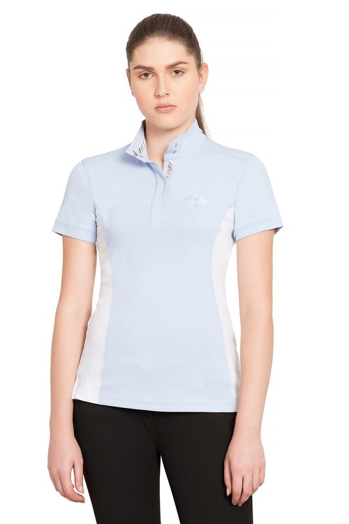 Equine Couture Women's Cara Short Sleeve Show Shirt - KL Baby Blue