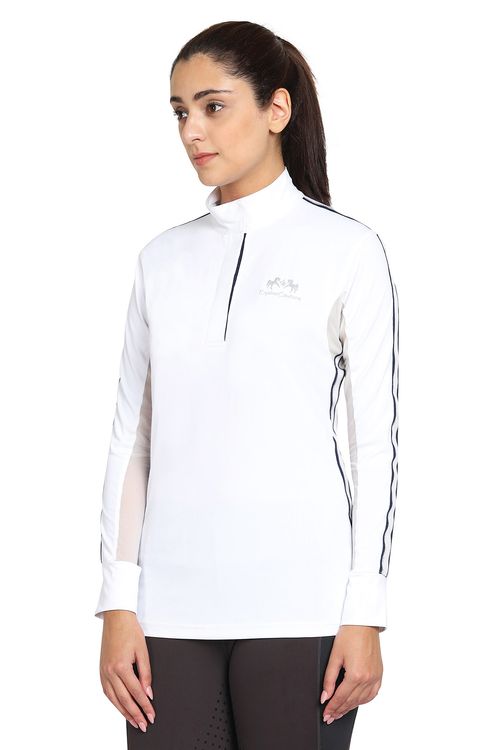 Equine Couture Women's Eliana Long Sleeve Show Shirt - White