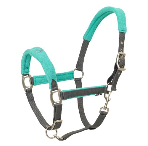 Centaur Fleece Cushion Breakaway Halter - Grey/Aqua