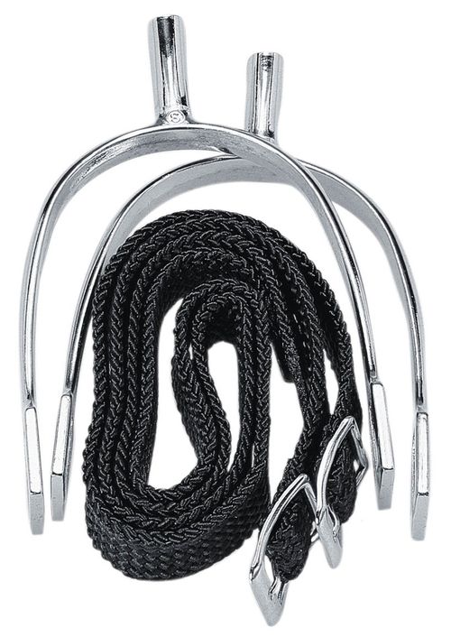 Korsteel Pow Never Rust Spurs With Straps 3/4" Neck