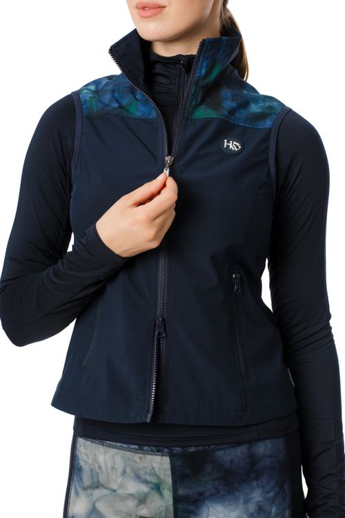 Horseware Women's Carrie Riding Vest - Green/Navy Tie Dye