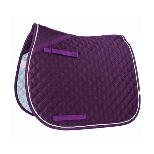 Lettia CoolMax ProSeries Dressage Pad - Plum/White Piping/Plum Trim