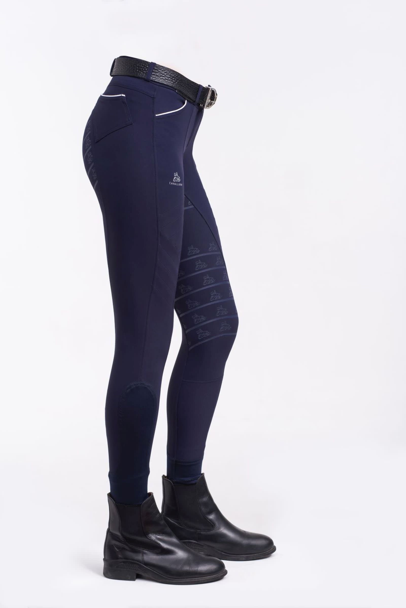 Riding Show Breeches Royal Sport White/Navy Full Seat - Outdoor Functional  Wear