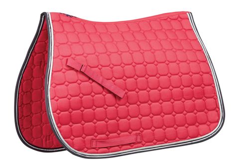 Saxon Coordinate Quilted All Purpose Saddle Pad - Pink/Navy/White