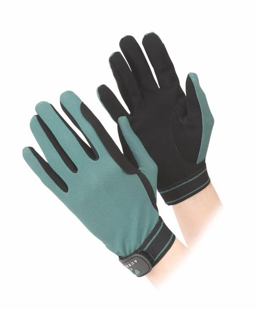 Shires Aubrion Mesh Riding Gloves - Green