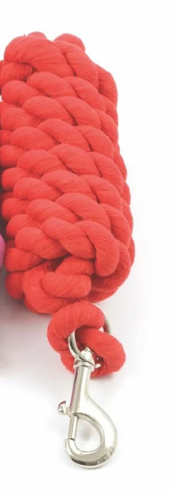 Shires Heavy Duty Cotton Lead Rope - Red