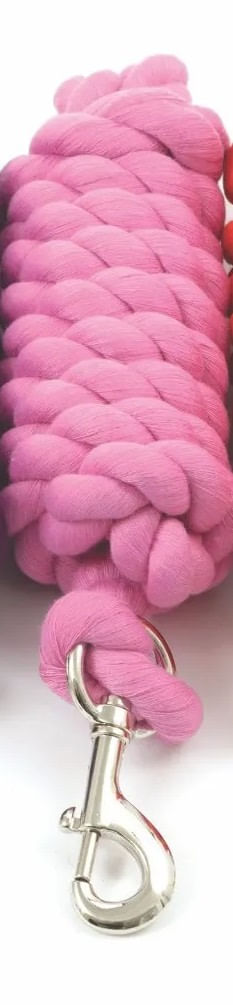 Shires Heavy Duty Cotton Lead Rope - Pink