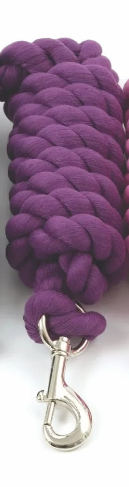 Shires Heavy Duty Cotton Lead Rope - Purple