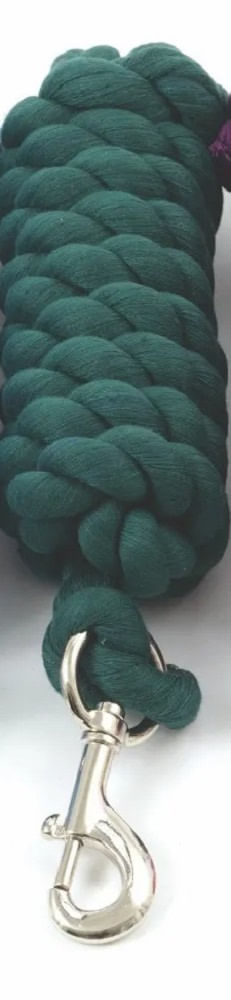 Shires Heavy Duty Cotton Lead Rope - Bottle Green